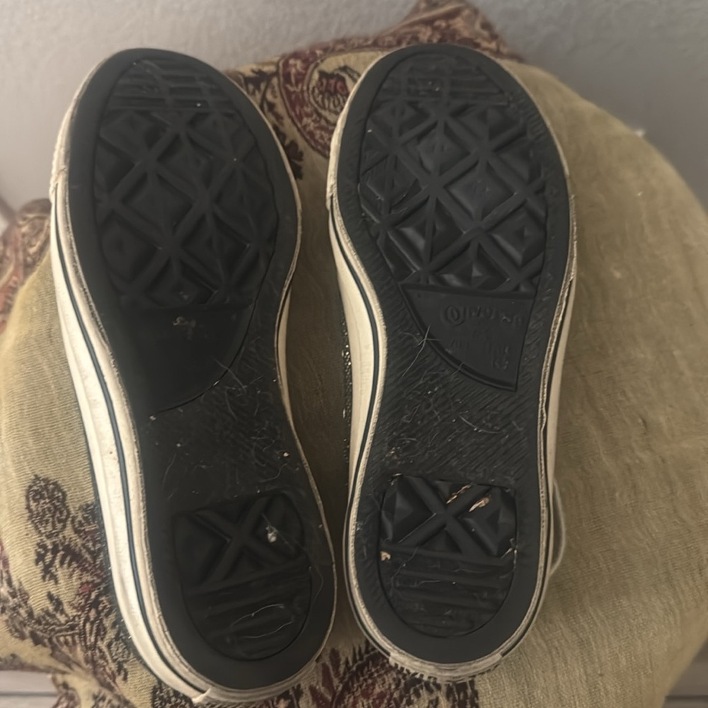 Women's Converse Sparkling Gold Sneakers - Picture 6 of 9